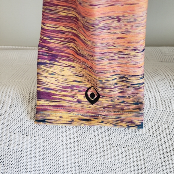 Inner Fire Crop Leggings Size 6 Sunset Allover Print - Picture 4 of 6